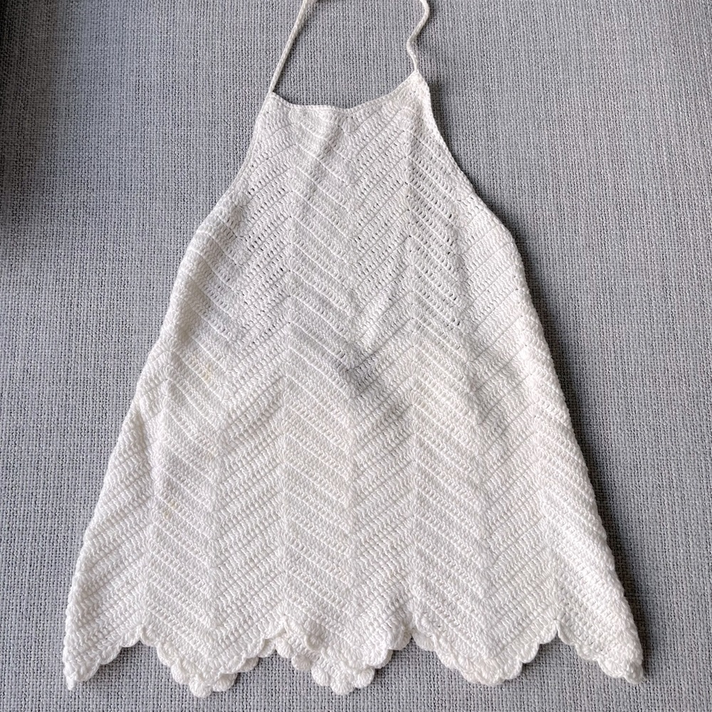 Intermix White Crochet Halter Top